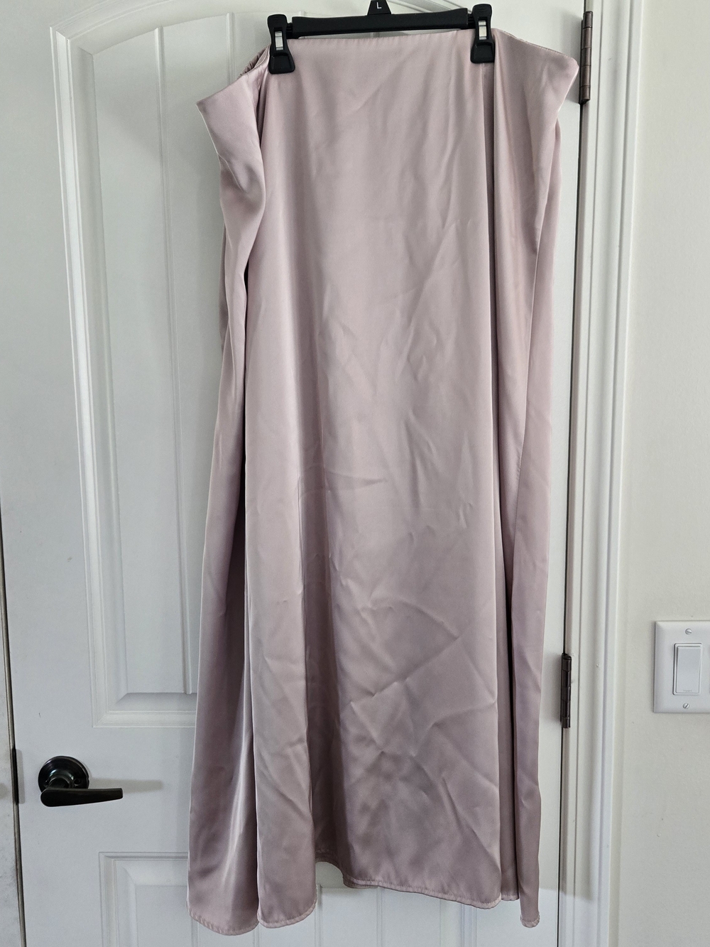 Champagne Satin Maxi Skirt 3x